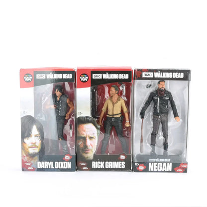 The Walking Dead Action Figures - Rick, Daryl & Negan PVC Collectible Model Toys