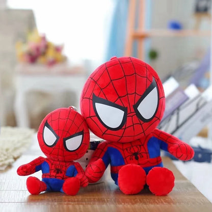 Big Cartoon Superhero Plushies — Captain America, Spider-Man & Iron Man Soft Stuffed Dolls for Kids Birthday Gifts