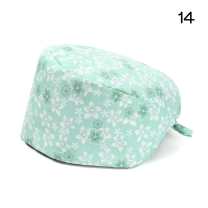 Adjustable Surgical Scrub Cap with Buttons – Ponytail Bouffant Nursing Turban Hat for Women & Men