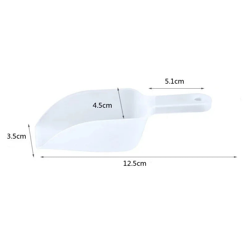 Mini Transparent Plastic Ice Scoops — Party, Bar & Kitchen Gadget for Ice, Candy, Dessert, and Dry Goods