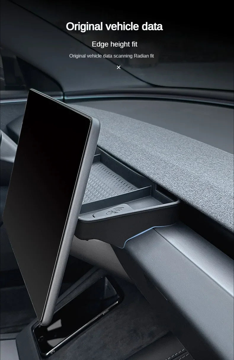 Tesla Model 3 & Highland 2024–2025 Dashboard Storage Tray – Silicone Organizer for Tissue, Glasses & Accessories