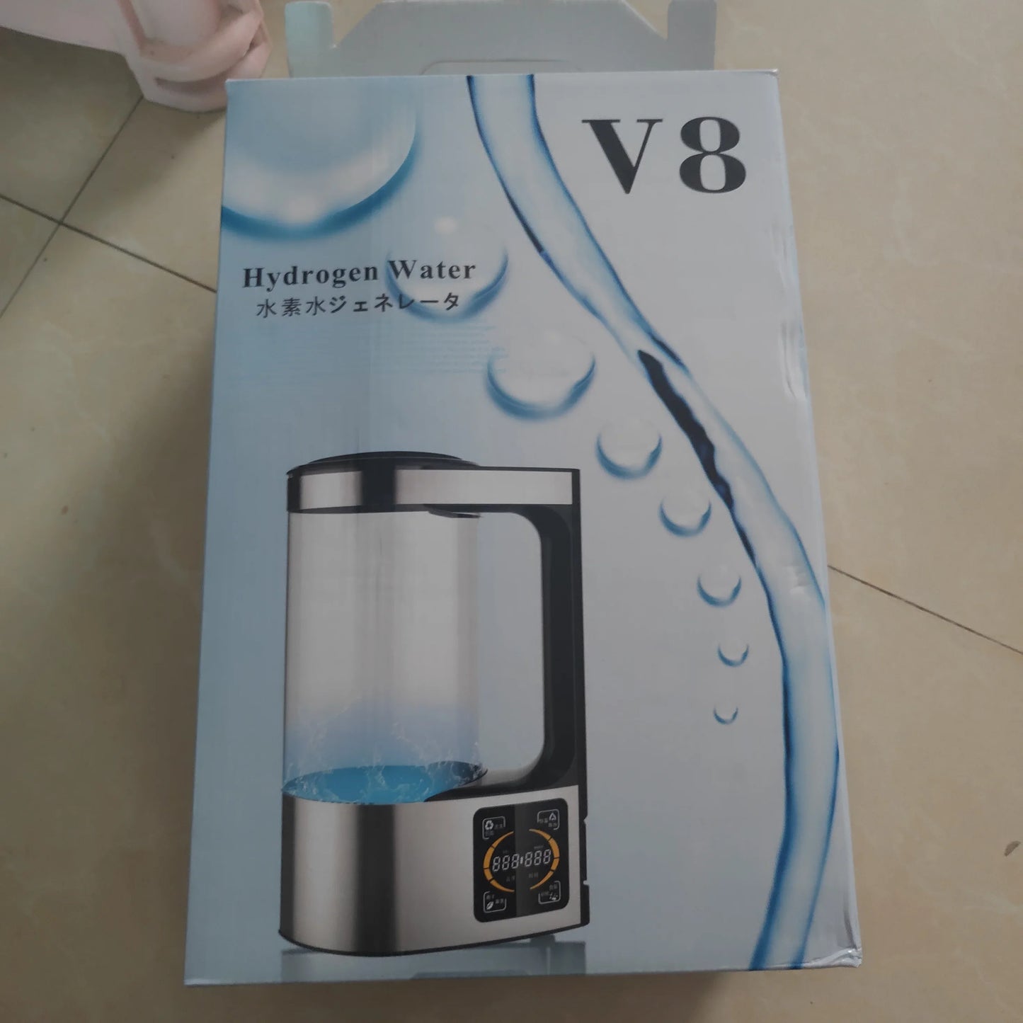 2L Hydrogen-Rich Electric Kettle – Electrolysis Water Heater & Generator with English Manual