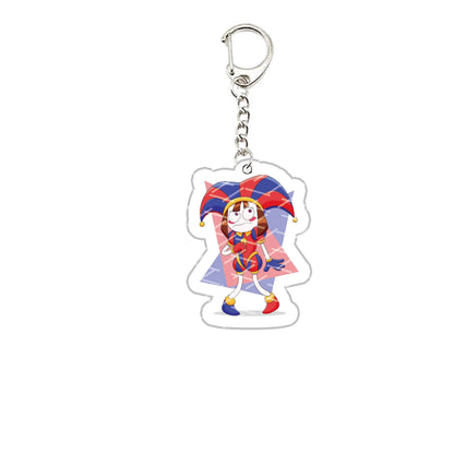 The Amazing Digital Circus Acrylic Keychain – Pomni, Jax, Ragatha, Gangle & Kinger Fan Gift Keyring for Bags & Accessories