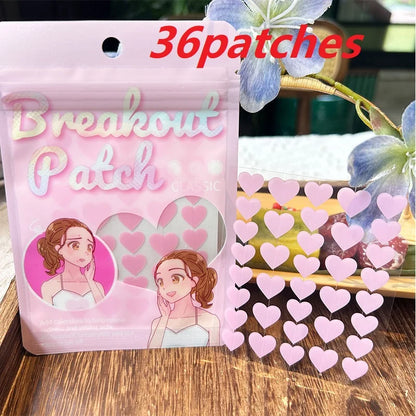 Star Hydrocolloid Acne Patches - Invisible Pimple Spot Stickers for Blemish Coverage and Daily Skincare