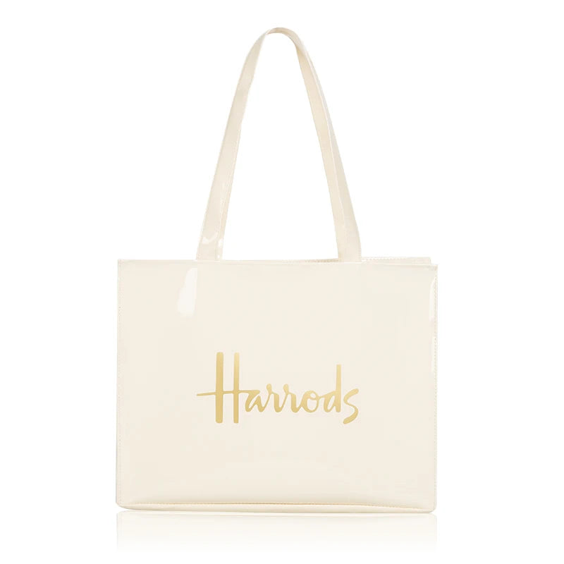 Simple Stylish PVC Reusable Shopping Bag – Luxury Eco-Friendly Waterproof Tote for Summer Beach