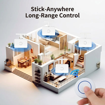 Wireless Remote Control Button Pusher - Automatic Smart ON/OFF Switch Controller for Lights & Tools Without Wiring