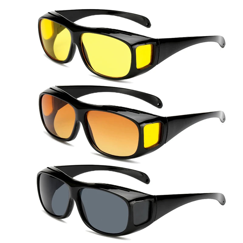 Car Night Vision Driving Glasses - Anti-Glare Motorcycle & Bicycle Goggles, UV Protection Sunglasses Eyewear for Drivers