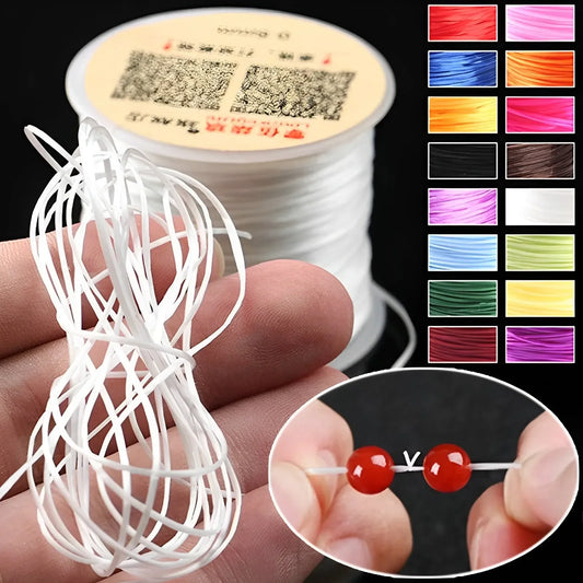 10M Strong Elastic Crystal Beading Cord – 1mm Stretch Thread for DIY Bracelets, Necklaces & Jewelry Making