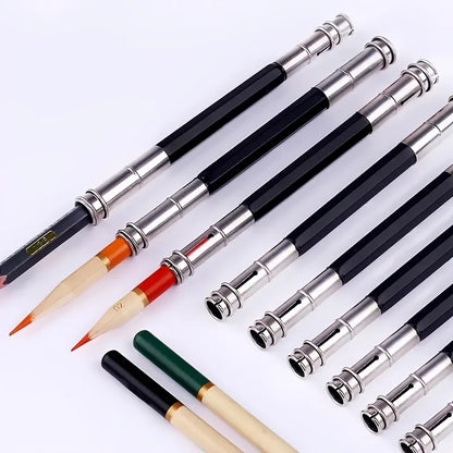 Adjustable Metal Pencil Extender – Ideal for Artists, Schools, Offices, Sketching & Writing