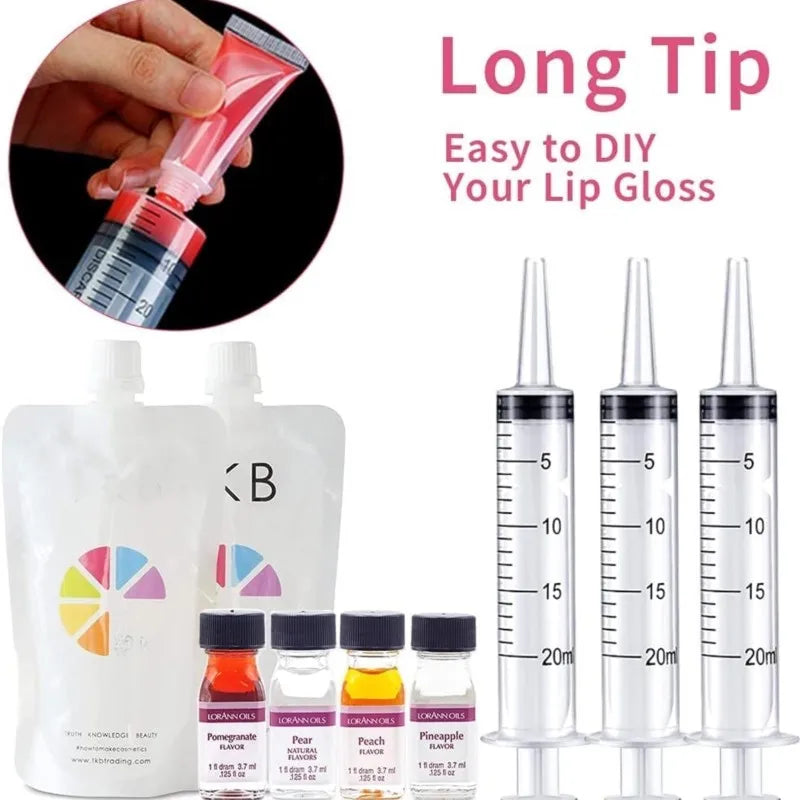 Reusable Plastic Measuring Syringe - 20ml and 60ml Needle-Free Liquid Dispenser for Hydroponics, Oils, Nutrients, and Pet Feeding