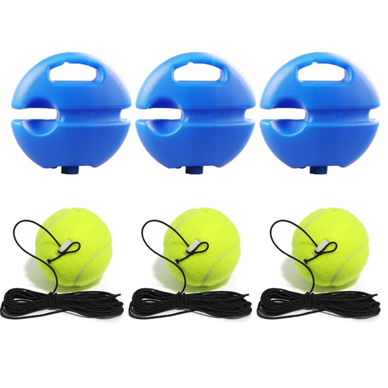 Heavy Duty Tennis Trainer Rebounder Base – Elastic Rope Ball Practice Self-Training Tennis Practice Aid with Durable Sparring System