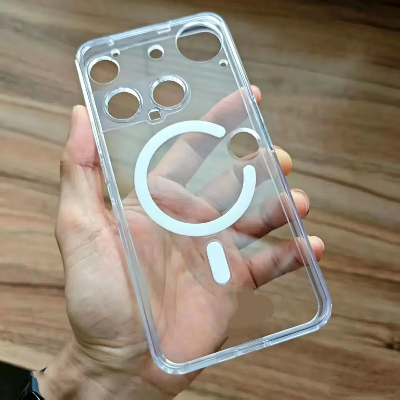 Magnetic Transparent Hard Case with Soft Bumper for Nothing Phone (3) – Shockproof Clear Protective Phone Cover