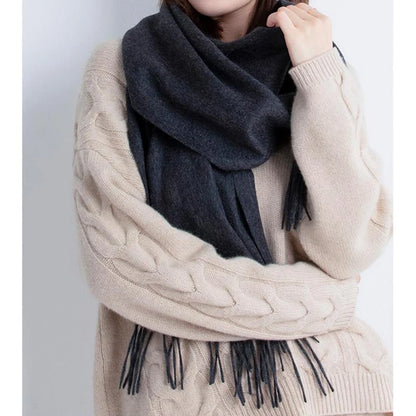 Solidlove Women’s Wool Winter Scarf – 100% Wool Cashmere Poncho Wrap, Fashionable Adult Scarf for Ladies