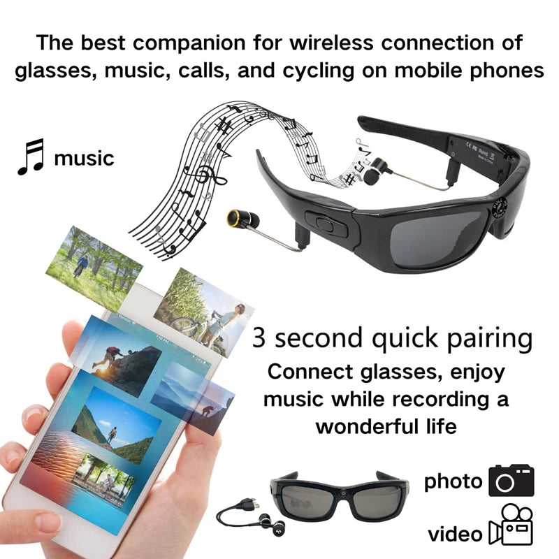 Xiaomi Sports Camera Glasses — Sense Bluetooth, Music & Call, Intelligent Recording, Waterproof, UV-Proof Outdoor Sports and Cycling Glasses