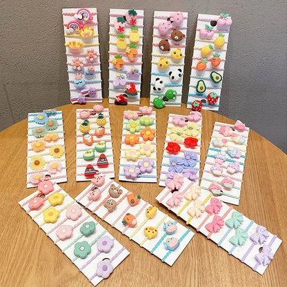 Cute Cartoon Hair Ties for Little Girls – 20/30/50PCS Soft Elastic Rubber Bands & Non-Pulling Hair Accessories