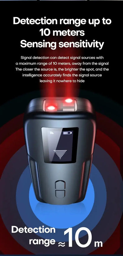 Hidden Camera & Spy Detector – RF/Bug Signal, IR Mode & Magnetic Field Scanning Device