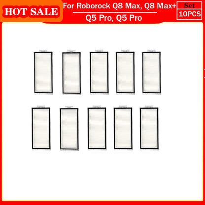 Roborock Q5 Pro & Q8 Max Replacement Parts – Main Brush, Side Brush, HEPA Filter, Mop & Dust Bag Accessories