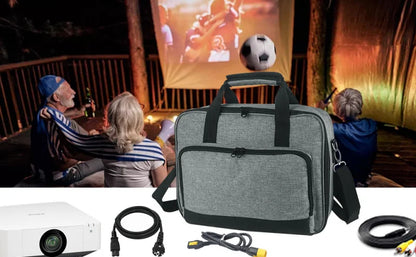 Universal Projector Storage Bag – Thickened Travel Case Handbag for Epson, BenQ & ViewSonic, Grey