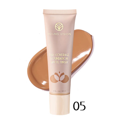30ml Matte Liquid Foundation Cream – Long-Wear, Oil-Control, Full Coverage Waterproof Concealer for Wheat Tone Makeup
