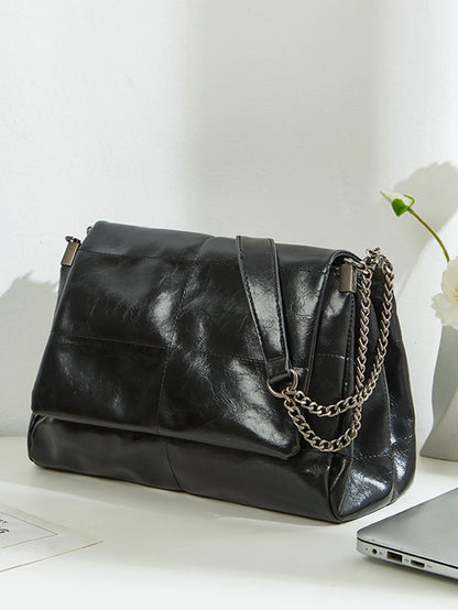 2024 Women's Large Capacity Chain Tote Bag – High-End Commuting Bag, Fashionable Single Shoulder for Spring/Summer