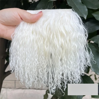 Mongolia Fur Sheepskin Curly Hair Extensions — Cute Wool Texture Wigs for SD, Blyth & BJD Dolls
