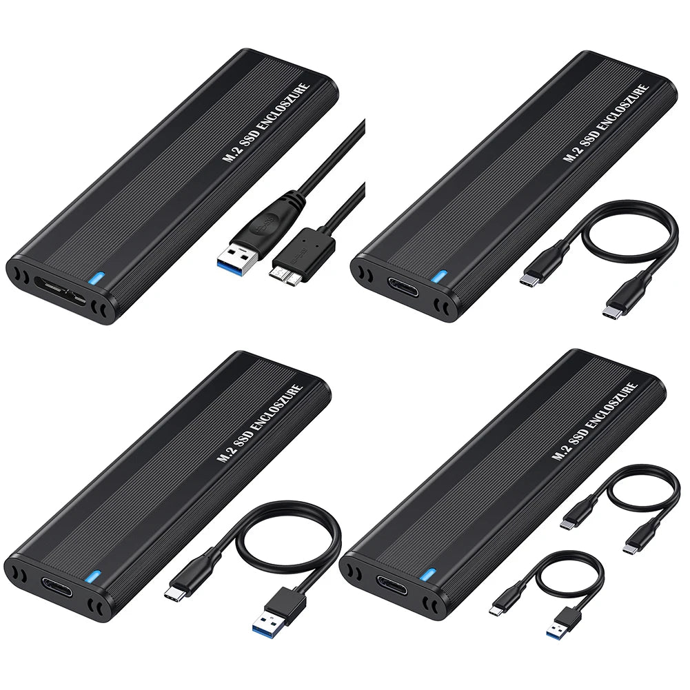 10Gbps M.2 NVMe SSD Enclosure — Solid-State Drive Adapter for 2230/2242/2260/2280 SSDs, Tool-Free Installation