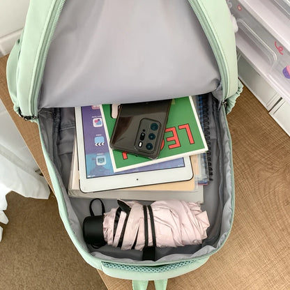 New Women's Fashion Backpack - High Capacity, Waterproof College Bag for Girls, Trendy Laptop School Bag, Cute Travel Book Bag