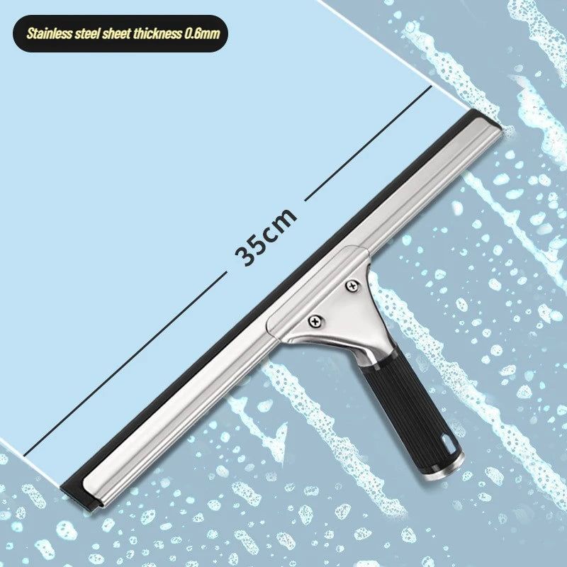 Silicone Blade Window Squeegee Cleaner – Multi-Surface Glass Wiper Tool for Home, Bathroom, Shower, and Car Windows with Hanging Hook
