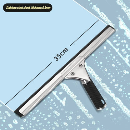 Silicone Blade Window Squeegee Cleaner – Multi-Surface Glass Wiper Tool for Home, Bathroom, Shower, and Car Windows with Hanging Hook