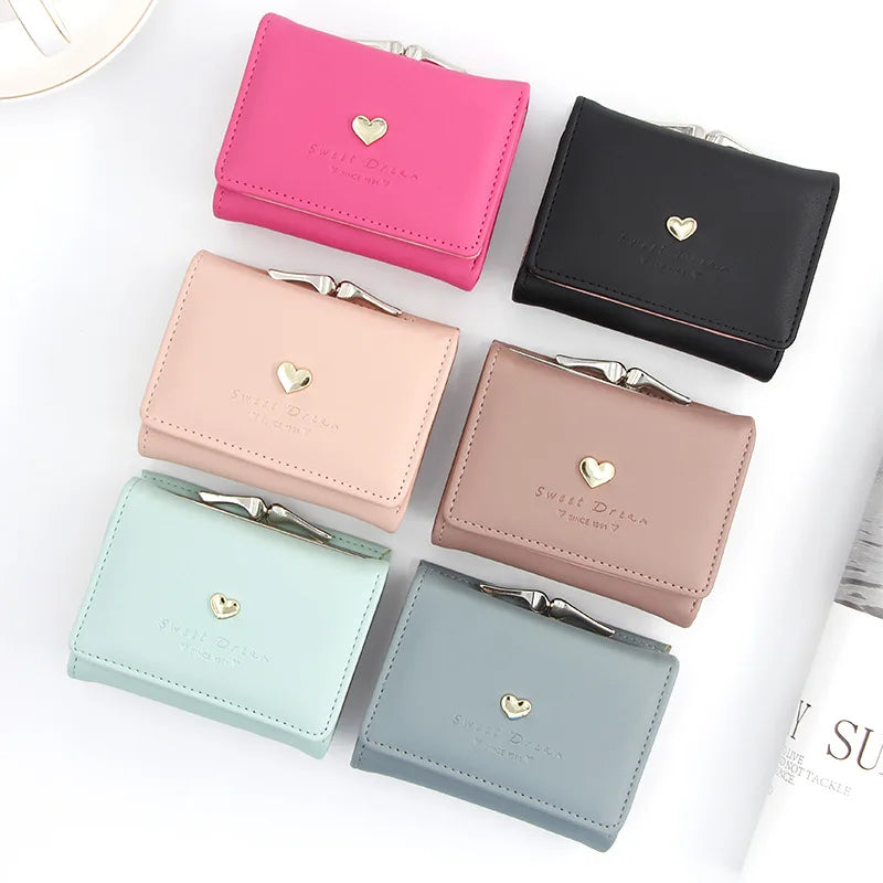 New Mini Short Women’s Wallet – High-Quality Luxury Coin Pocket, Card & Photo Holder, Cute Purse for Girls
