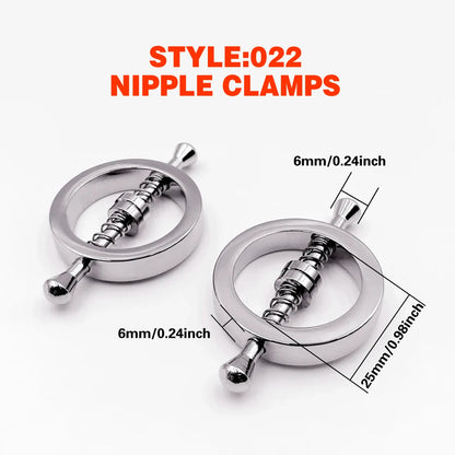 Adjustable Nipple Clamps - Sensory Stimulation Clips for Adult Intimate Play