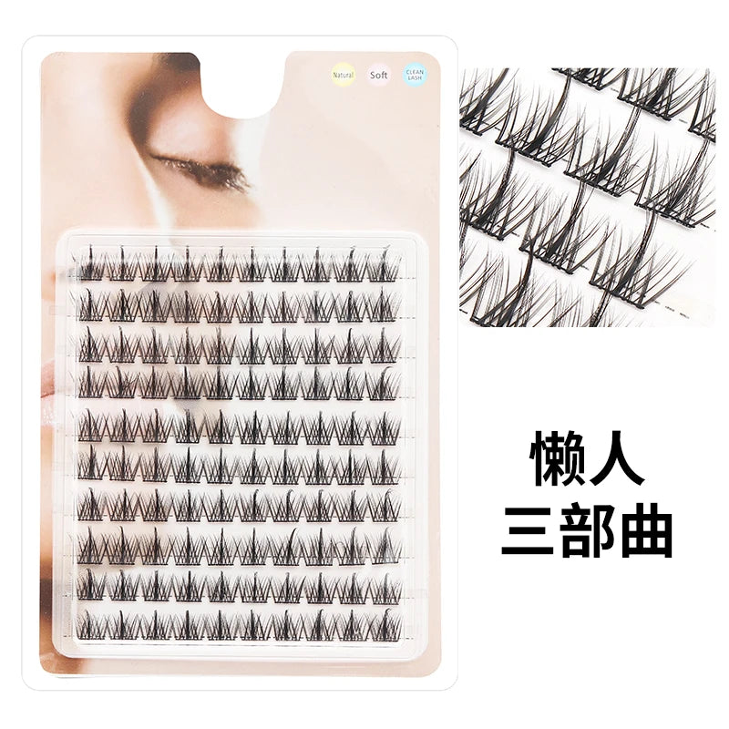 Individual Lash Extensions Kit – DIY Cluster Eyelash Book, False Lashes for Home Makeup