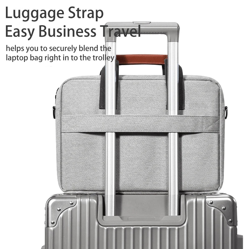 Men's Laptop Bag for 13.3-15.6 Inch Laptops - Compatible with MacBook Air/Pro, HP, Huawei, Asus, Acer, Dell, Xiaomi, Lenovo, Shoulder Handbag and Briefcase