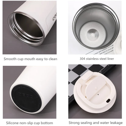 Double Stainless Steel Coffee Mug – Car Thermos, 380/510ML, Leak-Proof Travel Thermo Cup for Tea, Water, Coffee