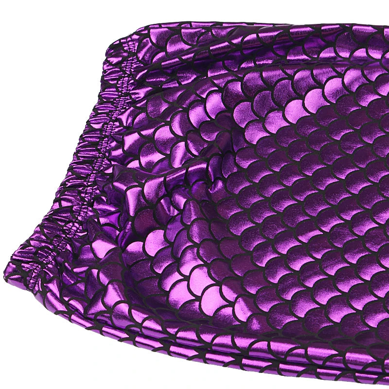 Cosplay Mermaid Tail Costume for Kids — Elastic Swimwear for Girls, Quick-Dry Swimming & Party Use