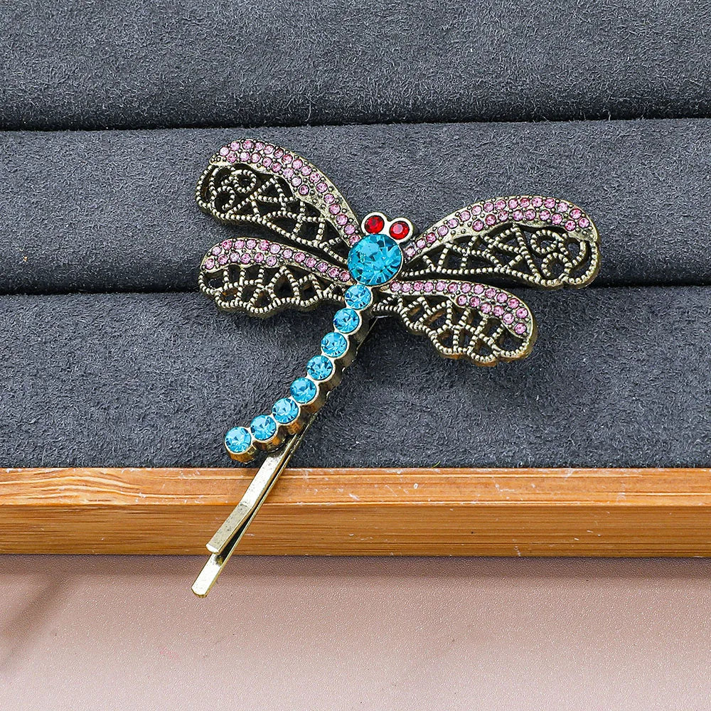 Cartoon Dragonfly Hair Clips - Fashionable Metal Hairpins and Barrettes for Women and Gifts