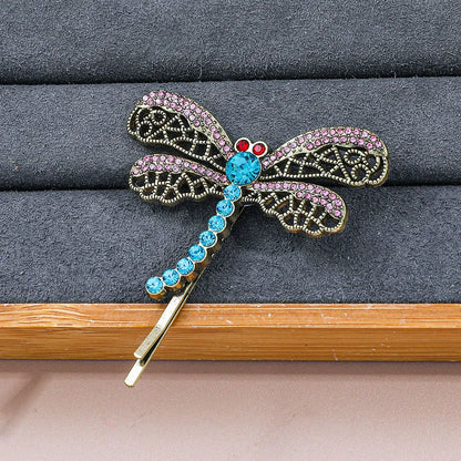 Cartoon Dragonfly Hair Clips - Fashionable Metal Hairpins and Barrettes for Women and Gifts