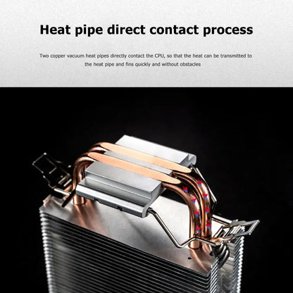 Jonsbo CR1200 RGB CPU Cooler — 2 Heat Pipe Tower with 9cm Colorful Fan for Intel LGA115X/775 & AMD AM4
