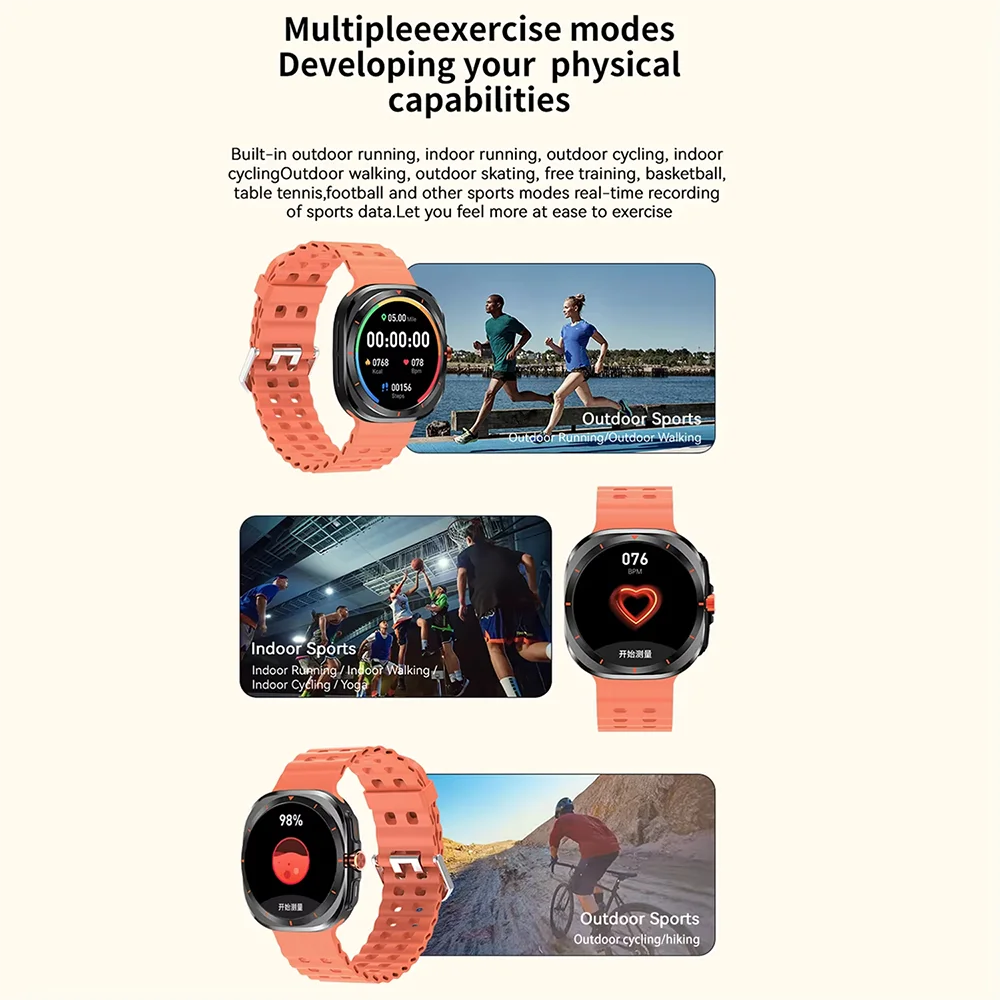 G.L Wear 2025 Men’s Smartwatch – Heart Rate, Fitness Tracking, Bluetooth Calling & Pedometer