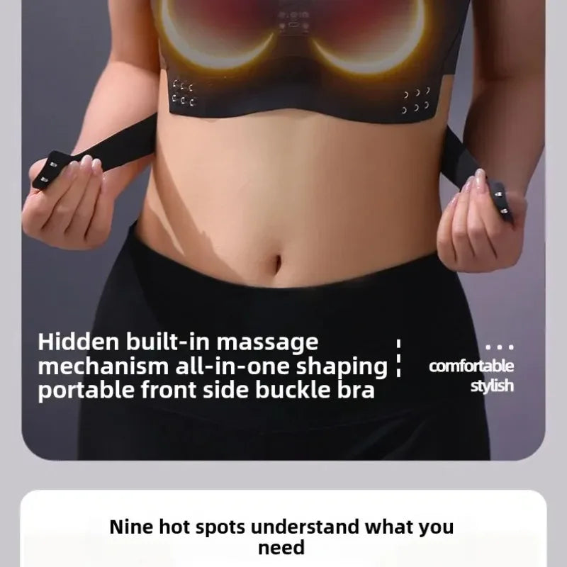 Electric Breast Massager Bra – Adjustable Chest & Back Beauty Massage with Remote
