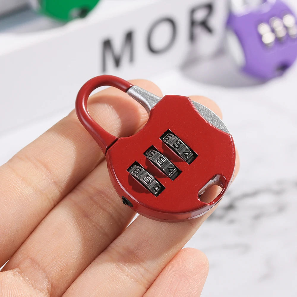 Metal Mini 3 Digit Password Lock: Combination Code Padlock for Travel Suitcase, Diary - Secure Locker Case Supply