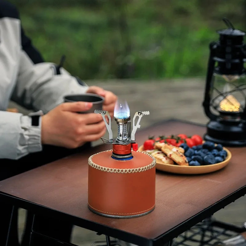 Ultralight Foldable Camping Gas Stove – Portable Alloy Outdoor Cooker for Hiking & Picnic