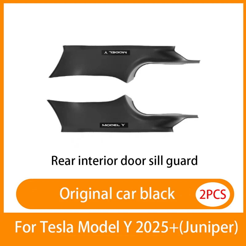Tesla Model Y Juniper 2025+ Door Threshold Strips – ABS Anti-Scratch & Dirt-Resistant Interior Accessories for Front & Rear Doors