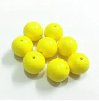 Acrylic Chunky Round Beads - 6mm to 20mm Solid Bubblegum Beads for DIY Handmade Jewelry & Craft Making