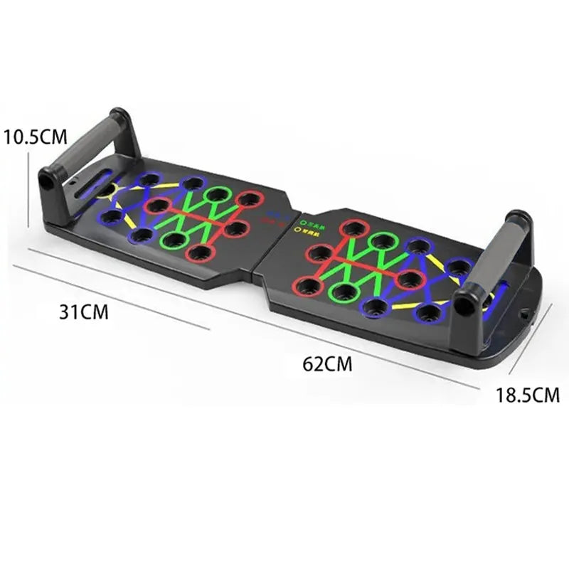 Portable Multifunctional Push-Up Board Set - Foldable Fitness Equipment with Handles for Chest, Abdomen, Arms, and Back Training
