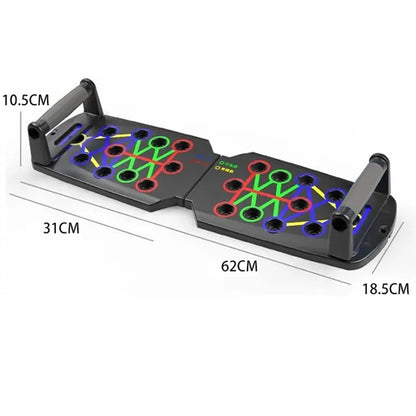 Portable Multifunctional Push-Up Board Set - Foldable Fitness Equipment with Handles for Chest, Abdomen, Arms, and Back Training