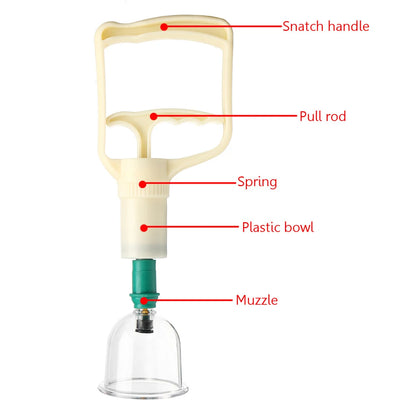 12/24-Cup Chinese Vacuum Cupping Therapy Set – Pull-Out Suction Massager for Pain Relief & Muscle Relaxation