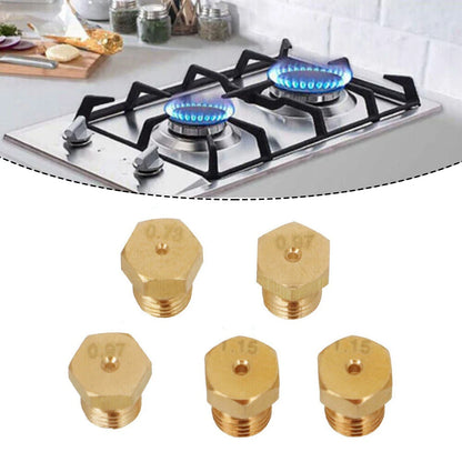 5PCS Burner Gas Conversion Kit – M6 X 0.75 Thread Nozzles for Natural Gas to LPG Hob, Kitchen Parts