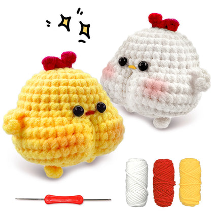 Animal Crochet Kit for Beginners - DIY Starter Set with Step-by-Step Knitting & Craft Supplies
