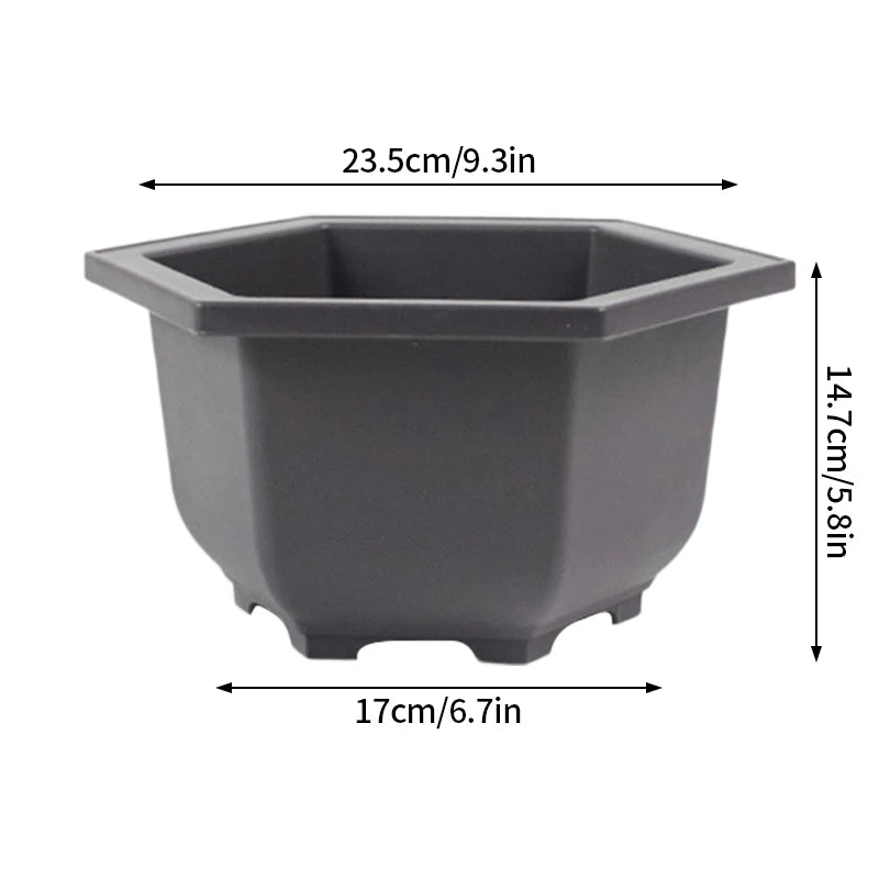 Purple Clay Succulent Plant Pots – Outdoor Garden Bonsai Planters, Rectangular & Square